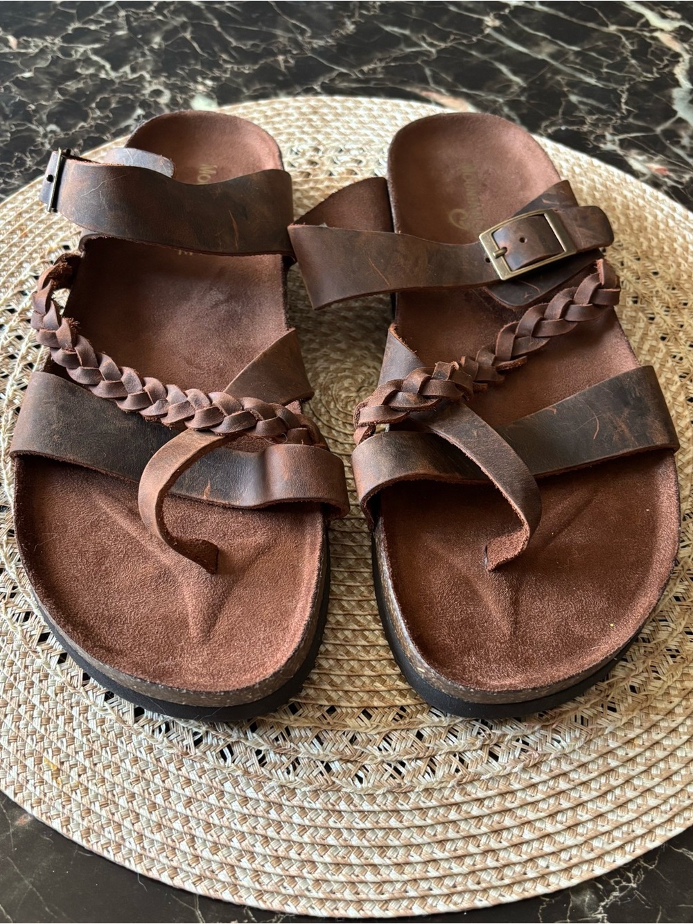 Mountain Sole Women's Slip-on Comfort Sandal, Brown Size 10